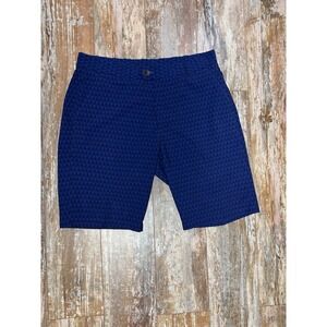 Mens Greyson Montauk Golf Shorts Size 34 Blue Arrow Head All Over Print